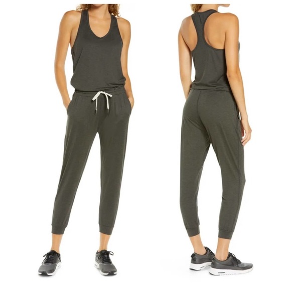 Vuori Pants - Vuori Women's Lux Jumpsuit Heathered Grey